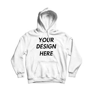 Unisex Customized White 100 Cotton Hoodie -