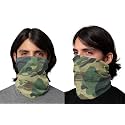 PrimeBox Men Motorcycle Riding Face Cover Skin Protection Balaclava Mask for Bikers UV Anti Dust Neck Gaiter Pack of 2pcs Bandana