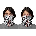 PrimeBox Men Motorcycle Riding Face Cover Skin Protection Balaclava Mask for Bikers UV Anti Dust Neck Gaiter Pack of 2pcs Bandana