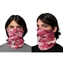 PrimeBox Men Motorcycle Riding Face Cover Skin Protection Balaclava Mask for Bikers UV Anti Dust Neck Gaiter Pack of 2pcs Bandana