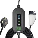 PRIMECOM Level 2 Electric Vehicle (EV) Charger (220V / 240Volt, 16Amp) Portable EVSE Smart Electric Car Charger, 30', 40', and 50 Feet Lengths (NEMA 10-30P, 35 Feet)