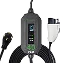 PRIMECOM Level 2 Electric Vehicle (EV) Charger (220V / 240Volt, 16Amp) Portable EVSE Smart Electric Car Charger, 30', 40', and 50 Feet Lengths (NEMA 14-50P, 40 Feet)