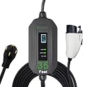 PRIMECOM Level 2 Electric Vehicle (EV) Charger (220V / 240Volt, 16Amp) Portable EVSE Smart Electric Car Charger, 30', 40', and 50 Feet Lengths (NEMA 14-50P, 35 Feet)