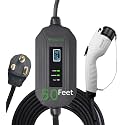 PRIMECOM Level 2 Electric Vehicle (EV) Charger (220V / 240Volt, 16Amp) Portable EVSE Smart Electric Car Charger, 30', 40', and 50 Feet Lengths (NEMA 6-50P, 50 Feet)