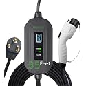 PRIMECOM Level 2 Electric Vehicle (EV) Charger (220V / 240Volt, 16Amp) Portable EVSE Smart Electric Car Charger, 30', 40', and 50 Feet Lengths (NEMA 6-50P, 35 Feet)