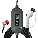 PRIMECOM Level 2 Electric Vehicle (EV) Charger (220V / 240Volt, 16Amp) Portable EVSE Smart Electric Car Charger, 30', 40', and 50 Feet Lengths (European, 50 Feet)