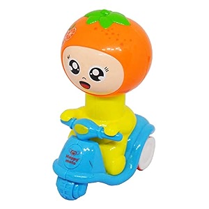 unbreakable funny cartoon pull back friction power diecast toy vehicle push and go crawling toys for boys and girl39s kids 3 years multicolor watermelon-scooter