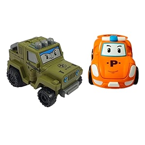 unbreakable funny cartoon pull back friction power diecast toy vehicle push and go crawling toys for boys and girl39s kids 3 years multicolor robot-car-si-pin-02