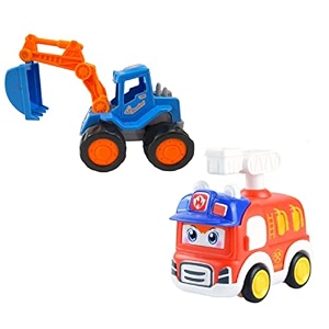 unbreakable funny cartoon pull back friction power diecast toy vehicle push and go crawling toys for boys and girl39s kids 3 years multicolor truck jcb -fire-combo-02