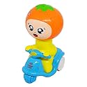 Unbreakable Funny Cartoon Pull Back Friction Power diecast Toy Vehicle Push and Go Crawling Toys for Boys and Girl's Kids, 3 Years (Multicolor) (Watermelon-Scooter)