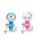 Unbreakable Funny Cartoon Pull Back Friction Power diecast Toy Vehicle Push and Go Crawling Toys for Boys and Girl's Kids, 3 Years (Multicolor) (DORE-KITTY-COMBO-02)