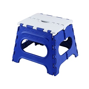 primelife 12 inches super strong folding step stool for adults and kids kitchen stepping stools garden step stool kitchen stool blue - whiteprime