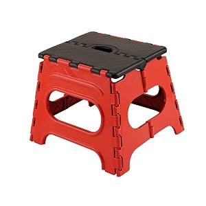primelife 12 inches super strong folding step stool for adults and kids kitchen stepping stools garden step stool kitchen stool red - blackprime