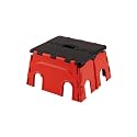 Primelife 7 Inches Super Strong Folding Step Stool for Adults and Kids, Kitchen Stepping Stools, Garden Step Stool Kitchen Stool (Red+Black)-Prime (Plastic)