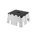 Primelife 7 Inches Super Strong Folding Step Stool for Adults and Kids, Kitchen Stepping Stools, Garden Step Stool (Standard, Black-White)-Prime