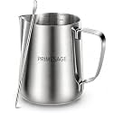 PRIMESAGE® Milk Pitcher - 350 ML Coffee Frother Mug Milk Frothing Pitcher Coffee Accessories Milk Frother Pitcher Milk Pitcher for Latte Art