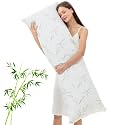 Primesoft Full Body Pillow with Removable Pillowcase for Adults,（Memory Foam Filling）（Long Pillow for Side Sleepers） （Fluffy and Firm）（Adjustable Filling）（20×54 Inch，White）