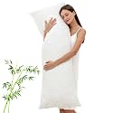 Primesoft Full Body Pillow with Removable Pillowcase for Adults,（Memory Foam Filling）（Long Pillow for Side Sleepers） （Fluffy and Firm）（Adjustable Filling）（20×54 Inch，Gold）