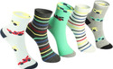 PRIMESOX MOVE ON Boys Printed Mid-Calf/Crew (Pack of 5)