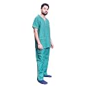 India Unisex Scrub Suit set with Piping V-Neck 3 Pocket Top and Cargo Type Trouser (36 small, hunter green)