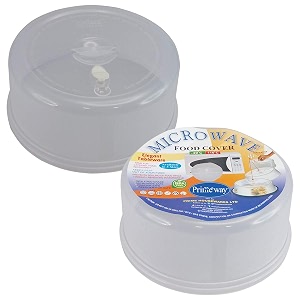 primeway microwave lid multipurpose plastic tall food cover 85 inch dia height - 9cm pack of 2 transparent 21cm pack of2