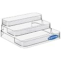 Primeway® Plastic 3 Tier Spice Kitchen Rack | Cabinet Organizer | Pantry Countertop | Bathroom Shelf | Office Desk Organizer | Fridge | Storage | 26.7x24.8x10cm
