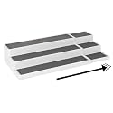 Primeway® Plastic 3 Tier Expandable Spice Rack | Kitchen Organizer | Non-Skid Shelf | Pantry | Bathroom | Cabinet | Countertop Use | 3 Step Fridge Storage | Space Savers (3 Step Expandable to 66.5cm)