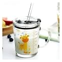 PrimeWorld 400ml Glass Mug with Handle and