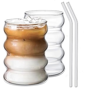 primeworld 550 ml rolcone curved set of 2 pcs cocktail amp iced coffee glasses beer amp whiskey glasses mixed drinks amp soda tea glasses