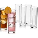 PrimeWorld European 295 ml Clear Hi-Ball Glasses Set of 6 pcs - Tall Drinking Glasses for- Water, Juice, Colddrink, Mojito, Cocktail, Lead-Free, Perfect for Home, Restaurants and Parties