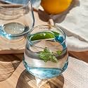 PrimeWorld European 300 ml Aquatic Glasses Set of 6 pcs - Tall Drinking Glasses for- Water, Juice, Colddrink, Mojito, Cocktail, Lead-Free, Perfect for Home, Restaurants and Parties