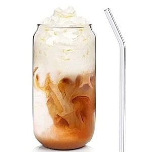 primeworld mekamaru can glass 550ml set of 1 pc for juicewatersmoothiesmixed drinkssodabeerwhiskeycocktaimocktail cold drinks ice coffee cup great for soda boba tea glasses
