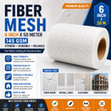 Primo Cleats 6 Inch 145 GSM Fiber Mesh Tape 50m for Waterproofing Plastering Wall Repair Crack Filler (1.2 kg)