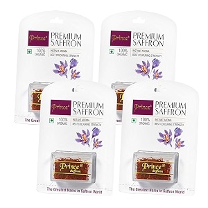 prince pure spanish kesar saffron original tested amp certified by nabl accredited laboratory a quality use for pregnant women sweets amp milk 250 mg x 4 pcs total 1 gram