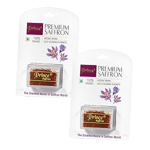 prince pure spanish kesar saffron original tested amp certified by nabl accredited laboratory a quality use for pregnant women sweets amp milk 500 mg x 2 pcs total 1 gram