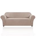 PrinceDeco Couch Covers for 3 Cushion Couch Sofa Pet Friendly Extra Large Couch Cover for Oversized Sofa Washable Furniture Protector Fitted Sofa Slipcovers Stay in Place(XL Sofa, Sand)