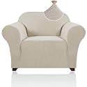PrinceDeco Stretch Chair Cover Chair Slipcovers with Arms 1-Piece Chair Sofa Slipcovers or Living Room Non Slip Armchair Cover Furniture Protector Dogs Pet Friendly(Armchair,Island Fossi)