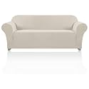 PrinceDeco Stretch Sofa Cover Slipcover 1-Piece, Spandex Jacquard Fabric Universal Couch Cover for 3 Cushion, Washable Non Slip Sofa Cover, Pet Friendly (Large Sofa 90"-100",Island Fossi)