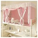 Princess Bed Netting Canopy for Girls Canopy Bed Frame Post Poles with Curtains Mosquito Net Bed Frame Curtain Brackets for Student Dormitory,Pink,80 * 90cm
