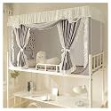 Princess Bed Netting Canopy for Girls Canopy Bed Frame Post Poles with Curtains Mosquito Net Bed Frame Curtain Brackets for Student Dormitory,Gray,80 * 90cm