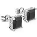 Princess Cut Cubic Zirconia Diamond Stud Earrings for Men
