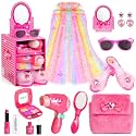 Princess Light Up Cape Dress Up Shoes, Kids Pretend Makeup Set for Girls