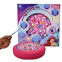 Princess Musical Fishing Game - Rotating Underwater Adventure Board with Music &amp; 21 Fishes | 4 Fishing Poles | Pink Battery-Operated Educational Toy|Birthday Gift for Kids Aged 3+ Years