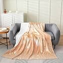 Princess Romantic Bow Tie Fleece Blanket,Cute Bowknot Flannel Blanket for Room Decor,Glitter YellowBedding Set for Kids,Super Soft Blanket,Throw 50"x60"