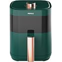 Pringle AF1408 Manual Air Fryer 3.2L For Home With Timer Control Fry, Grill, 360° High Speed Air Circulation Technology 1250 W with Non-Stick 3.2 L Basket- Green