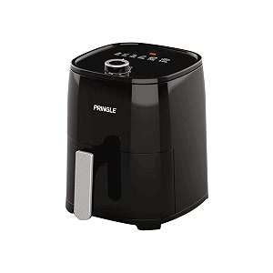 pringle af1409 28l manual air fryer for home  1200w high power  360 rapid air circulation technology  adjustable temperature amp 30-min timer  fry grill roast amp bake  non-stick basket  black