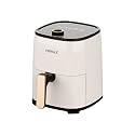 Pringle AF1409 2.8L Manual Air Fryer for Home | 1200W High Power | 360° Rapid Air Circulation Technology | Adjustable Temperature & 30-Min Timer | Fry, Grill, Roast & Bake | Non-Stick Basket | White
