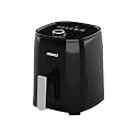 Pringle AF1409 2.8L Manual Air Fryer for Home | 1200W High Power | 360° Rapid Air Circulation Technology | Adjustable Temperature &amp; 30-Min Timer | Fry, Grill, Roast &amp; Bake | Non-Stick Basket | Black