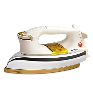 pringle heavyweight dry iron di-1104  1000w  15 kg  iron box  press  japanese quick heat technology  shock proof body  18 months warranty  white