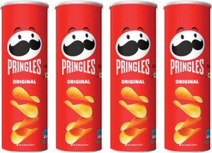 pringles potato chips original pack of 4 salted flavor crispy snack for game nights chips 4 x 107 g